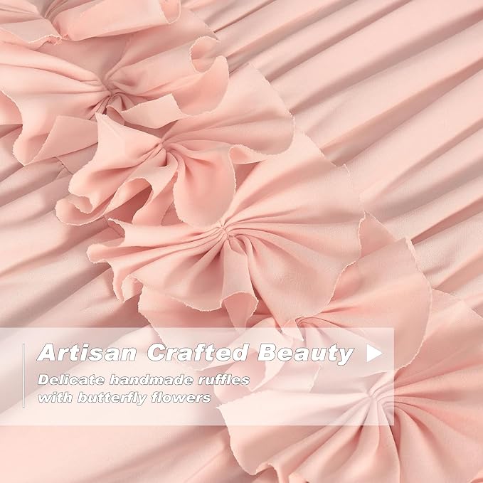 Peach Pink Blackout Curtains - Image 2