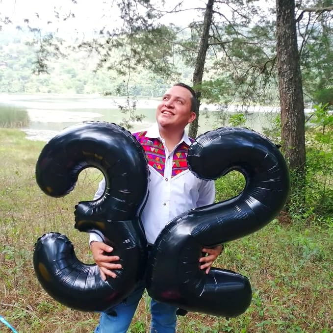 Black Number 1 Balloon 40 Inch, 1st Birthday Party Decorations Men Women | Foil - Image 3