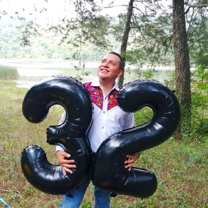 Black Number 5 Balloon 40 Inch, 5th Birthday Party Decorations Men Women | Foil - Image 3