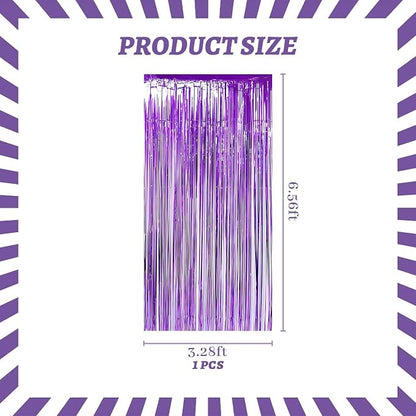ZHENGYE Purple Birthday Party Decorations Kit Happy Birthday Banner Fringe - Image 3