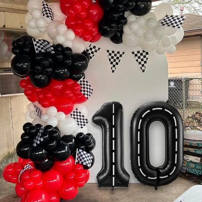 Race Car Number 1 Balloons, 40 Inch Birthday Balloons, Two Fast Balloon Race - Image 5