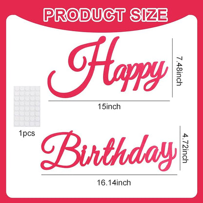 TONIFUL Happy Birthday Sign for Backdrop - Image 2