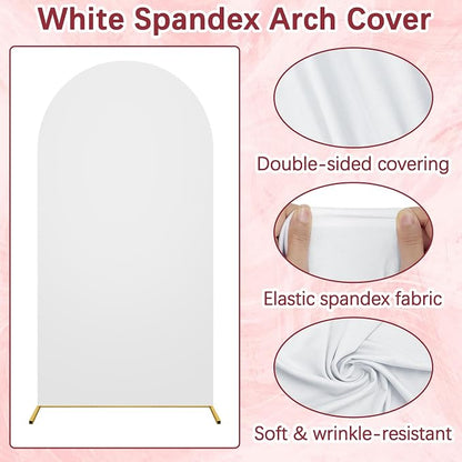 6.6FT Wedding Arch Backdrop Stand and Cover Set, Metal Balloon Arch Stand and - Image 5
