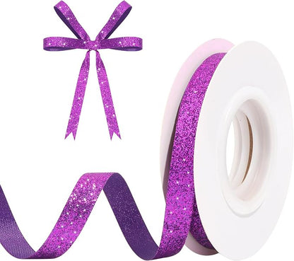 Dark Purple Metallic Glitter Ribbon by HISWAN