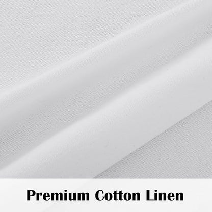 Farmhouse Valance Curtains, Boho Cotton Linen Kitchen Valance, Rustic Button - Image 5