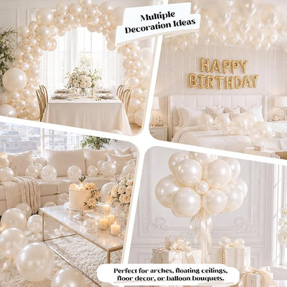 Pearl White Sand Balloons - Image 4