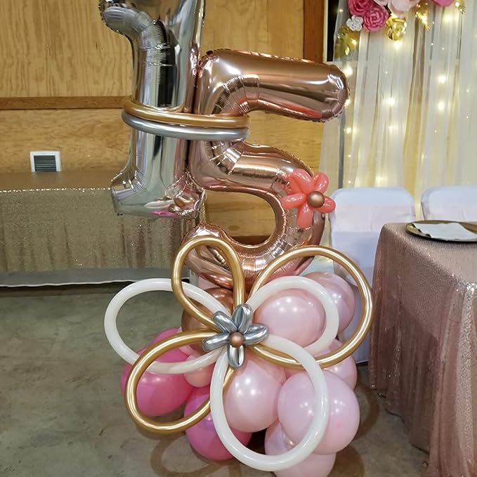 Rose Gold Number 10 Balloons for 10th Birthday Decorations, 40 Inch Rose Gold - Image 6