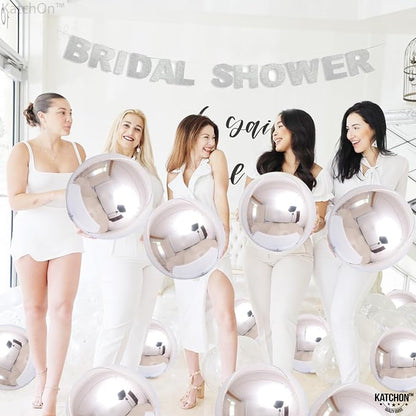 KatchOn Metallic Silver Balloons - Image 3