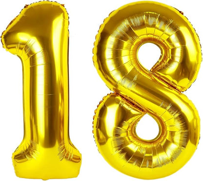 Balloons Number 40 Inch Gold 18 Balloon by Mluchee