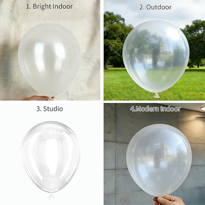 50pcs Clear Balloons, 12 Inch Transparent Latex Balloons | Helium Quality - Image 4