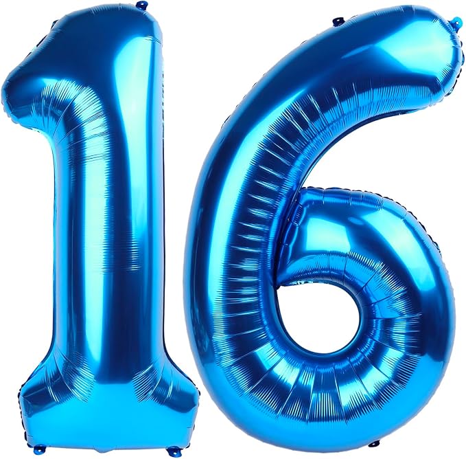 Number Balloons 16 Balloon 40 inch Dark Blue by Enyeopd