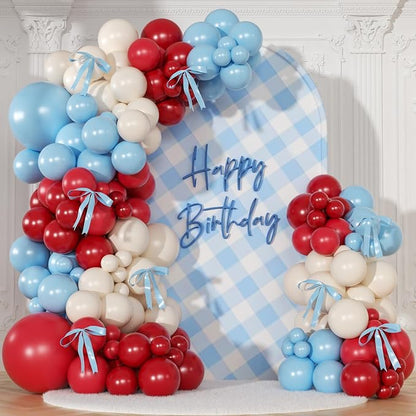 Red White Blue Balloon Arch Kit, Baby Shower Birthday Decorations | Double by NUTTYBASH