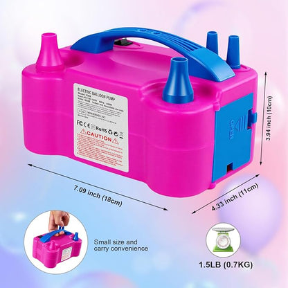 Electric Balloon Pump with Dual Nozzle & 2 Tying Tools | 110V 600W Portable - Image 2