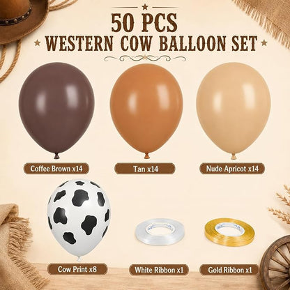 Brown Cow Print Balloons - Image 2