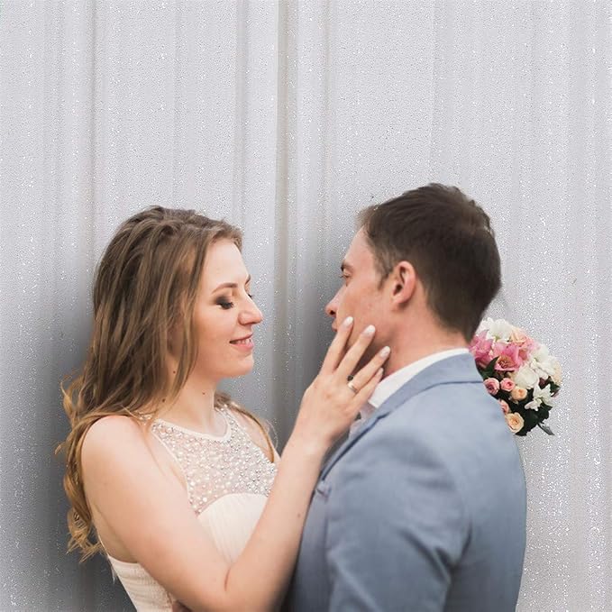 Eternal Beauty White 3mm Sequin Backdrop 6x8 Ft - Image 4