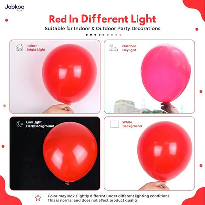 Jobkoo Red Balloons 12 Inch - Image 3