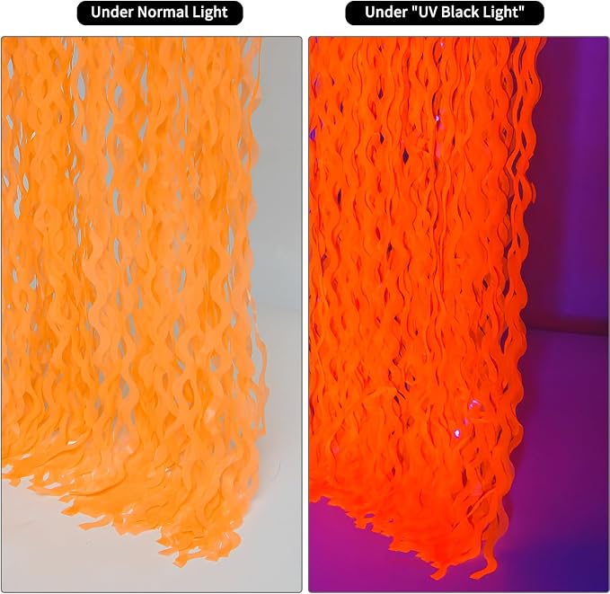 CYLMFC 4 Pack Wavy Orange Foil Fringe Curtain Party Decorations - Image 8