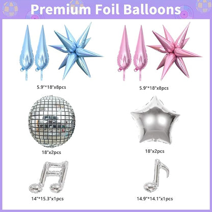 JOGAMS 184Pcs Silver Blue Pink and Purple Balloon Arch Kit - Image 3