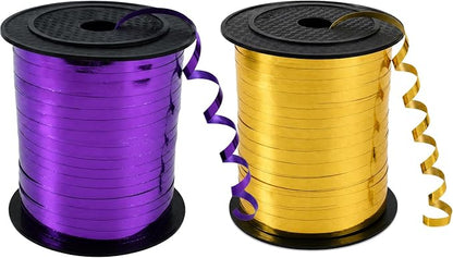 TONIFUL Shiny 500 Yards Purple and Gold Curling Ribbon Balloon String | Balloon by TONIFUL