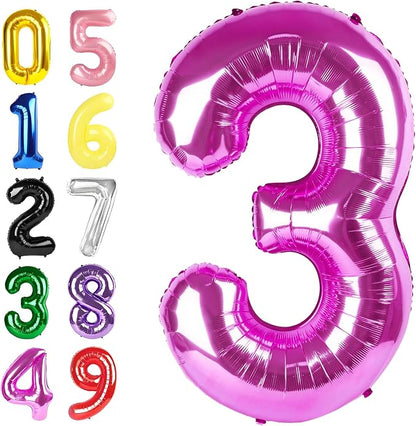Number Balloons 40 Inch Rose Purple 2 Balloon by Argthjy