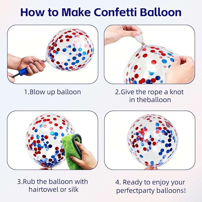 Red White Blue Balloon Arch Kit, Different Size | Latex Balloon - Image 7