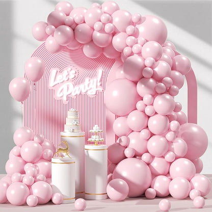 Awenztech 122pcs Light Pink Balloon Arch Kit, 18 12 10 5 inch Pastel Pink Latex by Awenztech