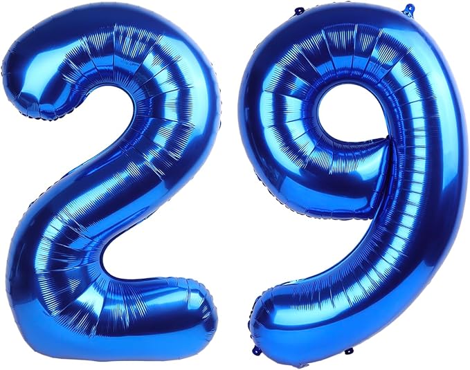 Navy Blue Jumbo Number 29 Balloon 40 Inch, Boy Girl 29 Birthday Supplies by Upgesy
