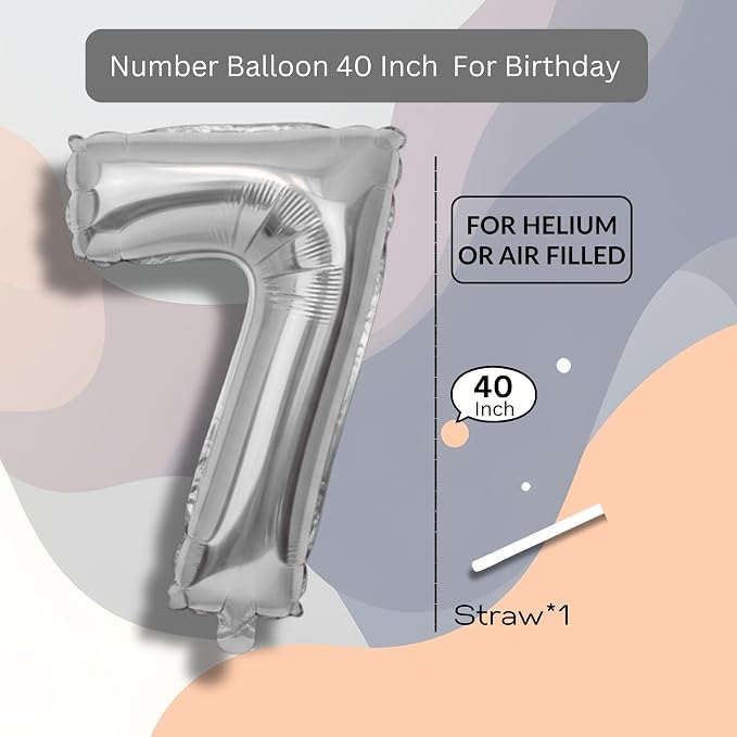 Black Number 0 to 9 Mylar Balloon 40 Inch - Image 8