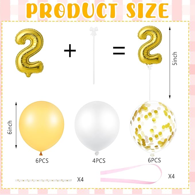 Gejoy 36 Pack 5 Inch Mini Number Balloon Foil Cake Topper Number Avoid Violent - Image 2