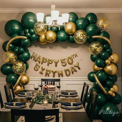 Green and Gold Balloon Arch Kit - Image 5
