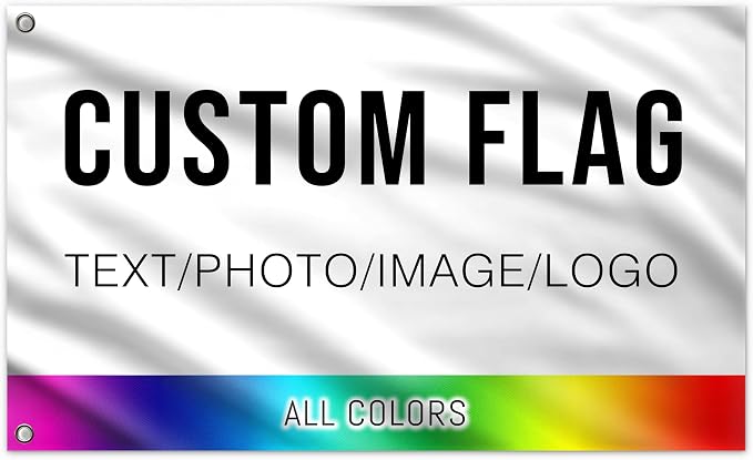 Custom Flag 2X3 FT Personalized Outdoor Flags Banners Design Print Your Own by MisnestCustom