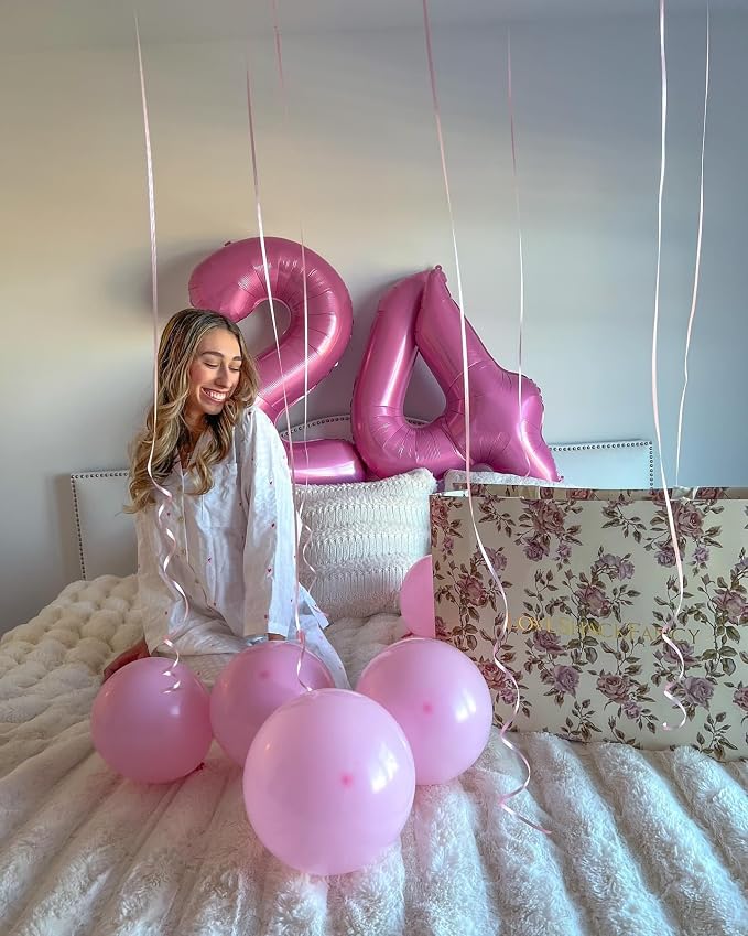 Pink 3 Balloon - Number Balloon 40 Inch, 3rd Pink Birthday Decorations | Large - Image 3