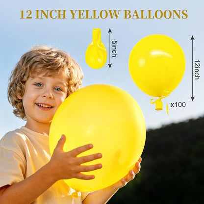 EMART Yellow Balloons 12 Inch 100pcs, Latex Balloons - Image 2