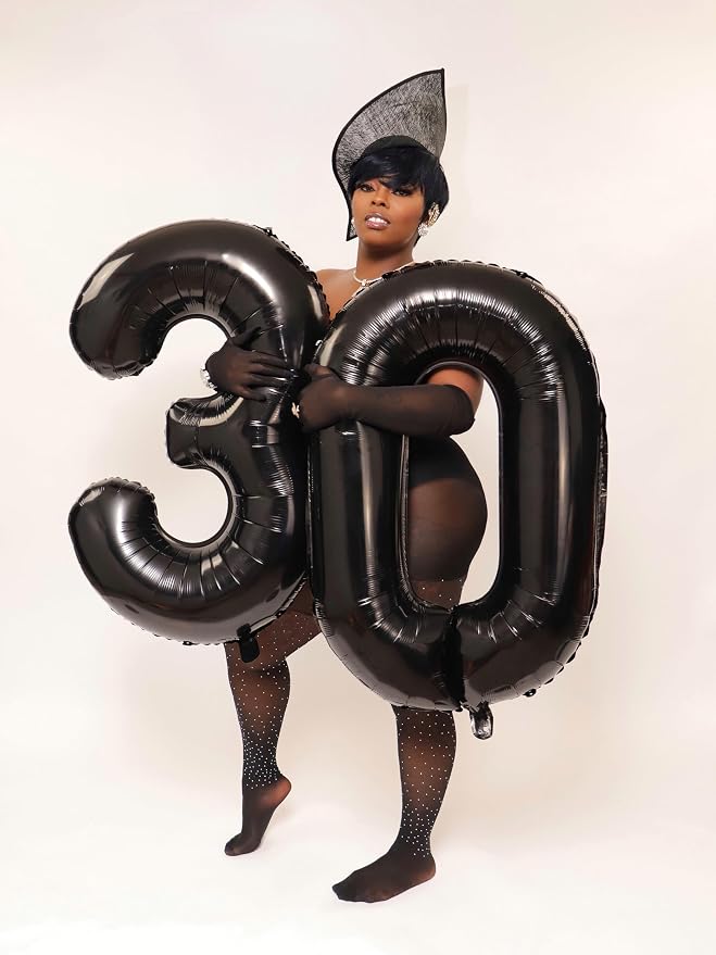 Number Balloons Black 3 Balloon 40 inch - Image 4