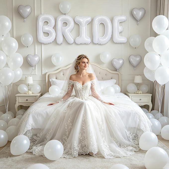TONIFUL 40 Inch Giant Bride Balloon Bachelorette Party Decorations - Image 5