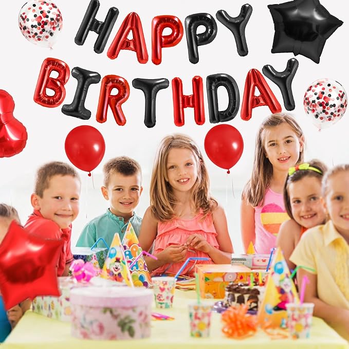 CANREVEL Happy Birthday Banner Decoration + 30pcs Star Balloons, - Image 5