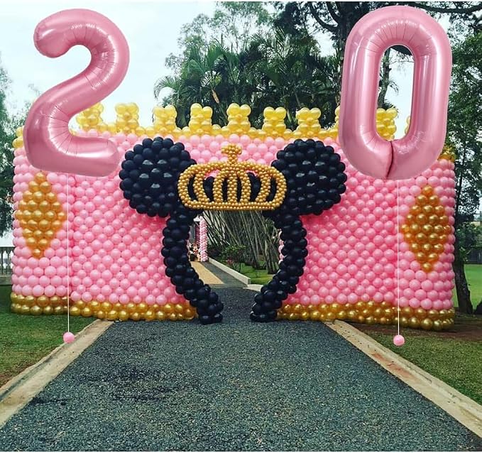 TONIFUL 40 Inch Pink Number 20 Balloon Large Foil 20th Birthday Decorations | - Image 5
