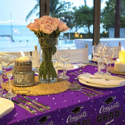 Graduation Party Decorations, Gongrats Grad Tablecover - Image 4