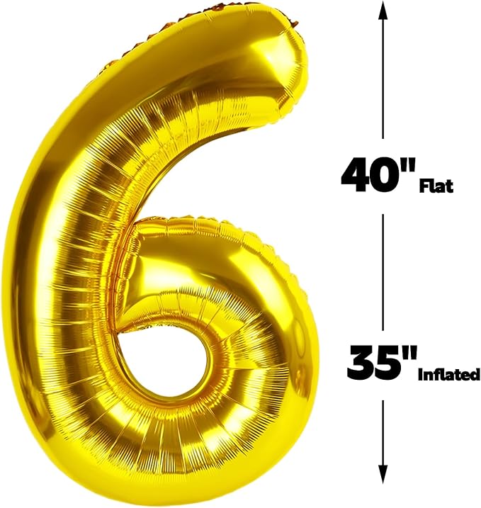 40 Inch Gold Mylar Foil Number 26 62 Birthday Balloon, 26 Boy Girl Party - Image 3