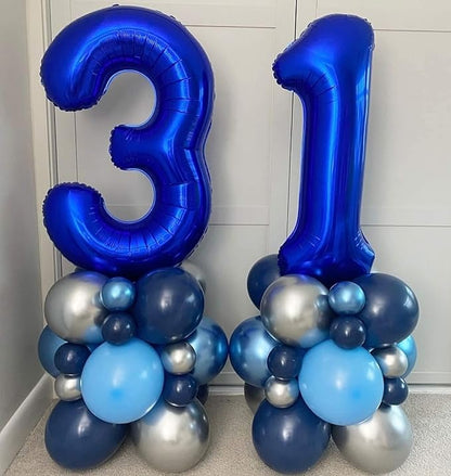 40 Inch Navy Blue 13 Number Balloons Giant 13 or 31 Balloons Navy Blue Birthday - Image 5