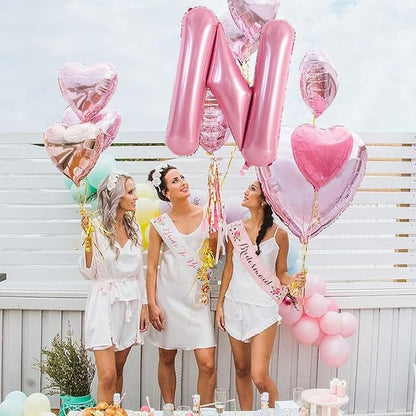 TONIFUL 40 Inch Large Pink Letter N Balloons Giant Foil Mylar Alphabet Balloon - Image 6