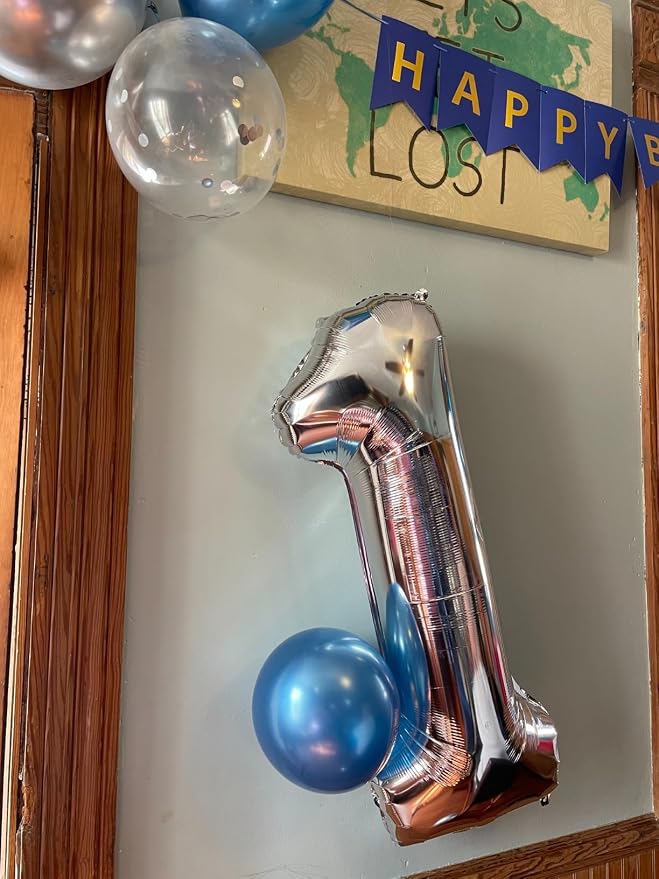 Number Balloons 17 Balloon Silver - Image 5