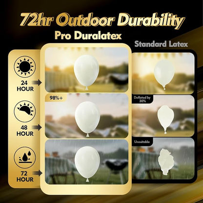 Pro Duralatex Ivory White Extra-Thick Balloons 100 Pack 12 inch | Cream Beige - Image 3