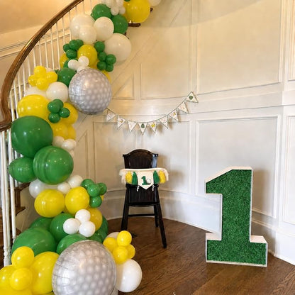 Golf Balloons, 12 Inch Green Yellow Balloons - Image 8