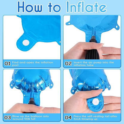 26 Pcs Blue Letter Balloons, 16 Inch Foil Alphabet Letter Balloons, Letter A-Z - Image 6