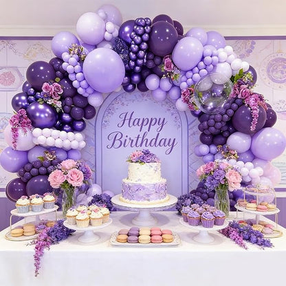 Purple Balloons Birthday Party Balloons - Image 6