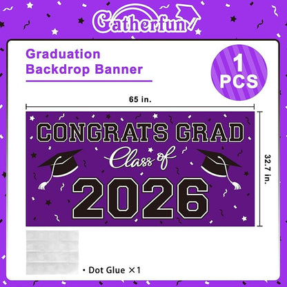 2026 Graduation Party Plastic Backdrop - Image 2