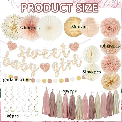 Champagne-Gold Beige Fall Boho Baby Shower Party Decorations - Image 3