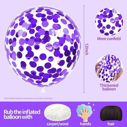 Purple Confetti Balloons - Image 2