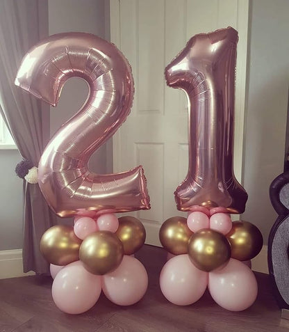 40 Inch Rose Gold 35 Balloons Giant Number 35 Balloons Rose Gold 35 Birthday - Image 7